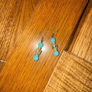 Elegant Turquoise and Silver Dangle Earrings